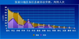 '张家口地区各区县被非法劳教、判刑人次'