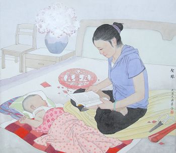 中国大陆法轮功学员美术作品《圣缘》