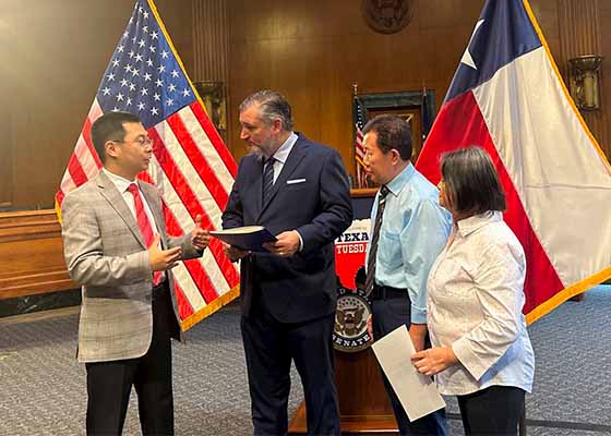 十德州议员致信联邦参议员克鲁兹强烈支持推进《法轮功保护法案》